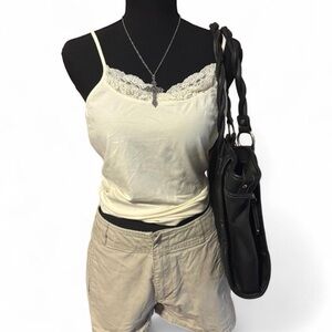 Polo Ralph Lauren Women’s Vintage Beige Mid-Rise Shorts, Size 8
